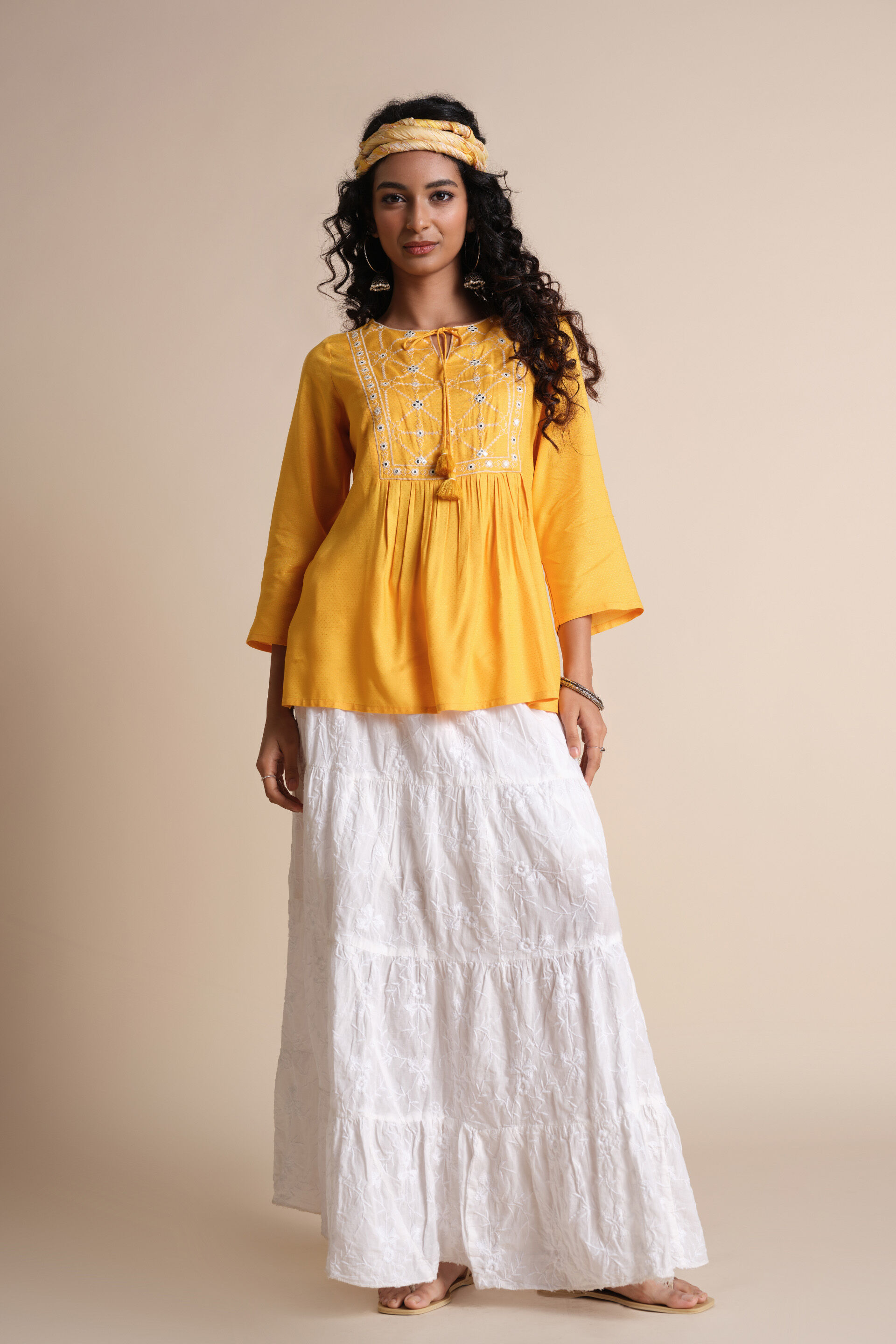 Asiya Top, Mustard, image 3